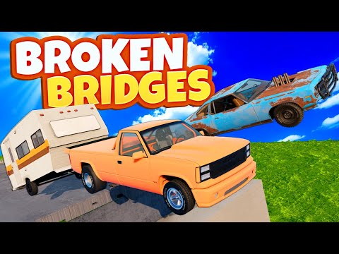 We Used BAD Cars to Jump BROKEN BRIDGES in BeamNG Drive Mods!