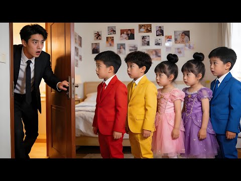 Le PDG fut choqué de voir cinq enfants derrière la porte qui lui ressemblaient trait pour trait.