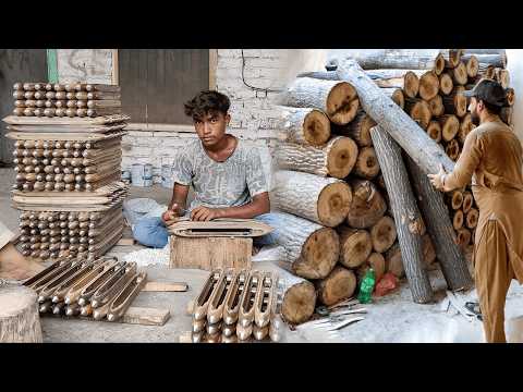 Incredible Process of Making Power Looms Wooden Shuttle | Creative Woodworking Skills