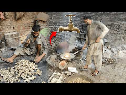 Incredible Factory Manufacturing Process of Brass Water Tap From Metal Scrap Recycling