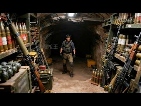 Anti-Japanese movie! A farmer tunnels into a Japanese arsenal, plants bombs, and blows it sky-high.