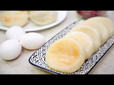 奶黃/豆沙燒餅 (簡單做法) | Pan-Fried Sticky Rice Cake (Easy Recipe) | Gâteau de riz gluant cuit à la poêle