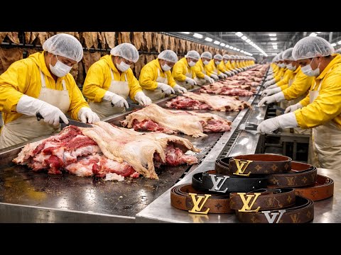 Inside The BIGGEST Louis Vuitton Factory: From Rough Leather To Luxury Belt!