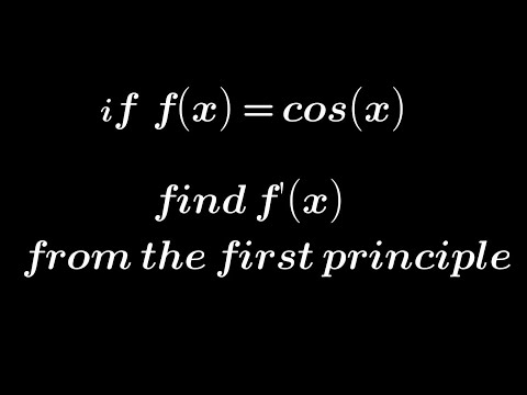 Derivative of Cos(x) from the first principle