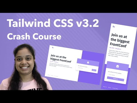Tailwind CSS v3.2 Crash Course - Build a responsive conference landing page