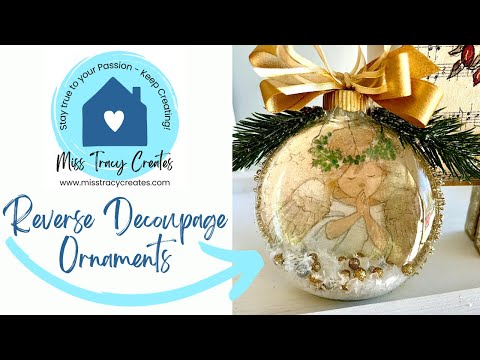 Reverse Decoupage Ornament (Napkin Art Tutorial)