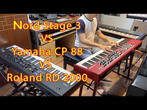 Nord Stage 3 VS Yamaha CP 88 VS Roland RD 2000|Sound Comparison| Blessed Music