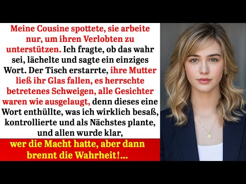 ein wort am tisch und alle erstarren: meine cousine spottet, doch die wahrheit trifft…