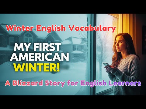 My First American Winter | Blizzard Story & Winter English Vocabulary