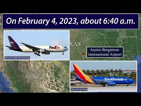 NTSB Animation: Runway Incursion and Overflight, Southwest Airlines 708 Federal Express 1432
