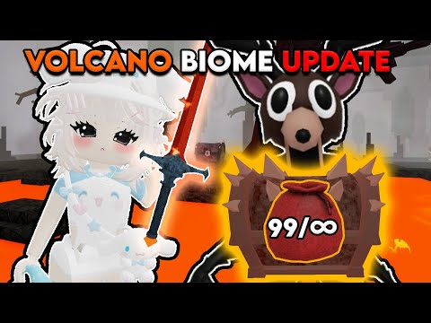 I BEAT The NEW VOLCANO BIOME UPDATE IN 99 NIGHTS IN THE FOREST ROBLOX