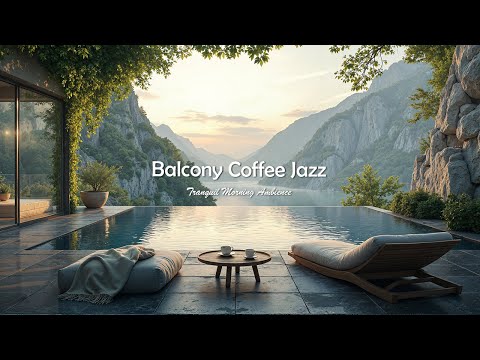 Balcony Coffee Jazz Ambience To Calm Mind | Tranquil Jazz With Great River View For Work & Study