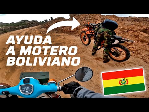 ENCUENTRO UN MOTOCICLISTA CON PROBLEMAS Y PARO A AYUDARLO👀 | VALLE GRANDE, BOLIVIA🇧🇴