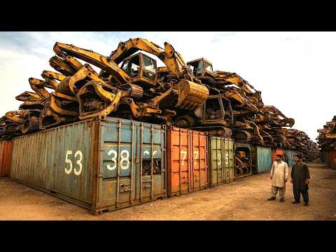 Crazy Way Pakistani Mechanic Assembles Excavators Imported From Korea @Discover Repairing Skills
