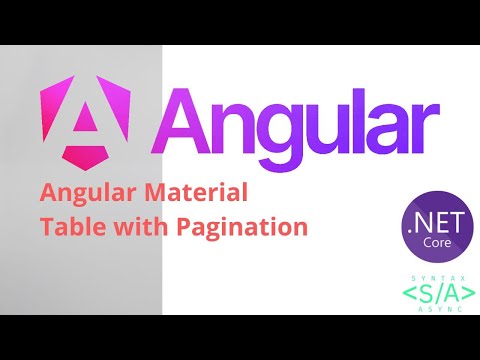 Angular Material Table with Pagination | Fetch Data from .NET API