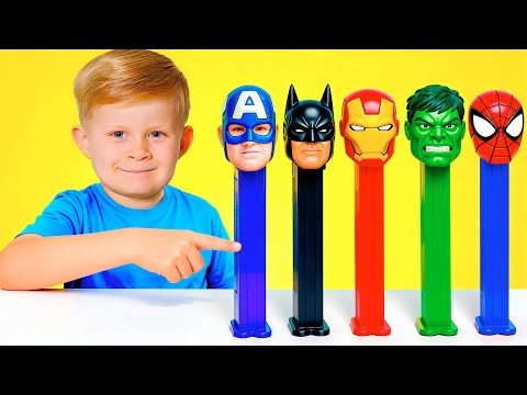Anak-anak berubah menjadi pahlawan super - Cerita mainan lucu