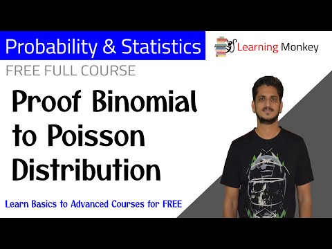 Proof Binomial to Poisson Distribution || Lesson 56 || Probability & Statistics || Learning Monkey