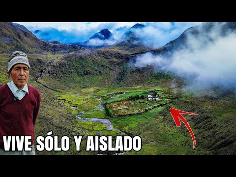 68 años VIVIENDO SOLO y AISLADO en un INHÓSPITO RINCÓN de los andes