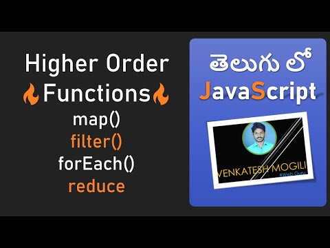 Higher Order Functions in JavaScript in depth in Telugu by #VenkateshMogili #WebGuru #JSCourse