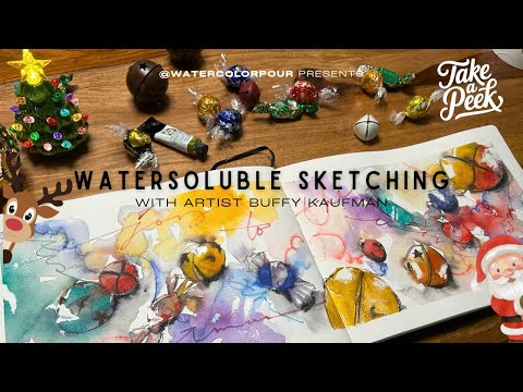 Water-Soluble Sketching Christmas Special - Livestream Preview