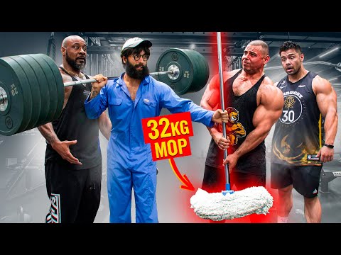 ELITE Powerlifter ANATOLY Use 32kg Mop | Pretended to be a CLEANER in a GYM #35
