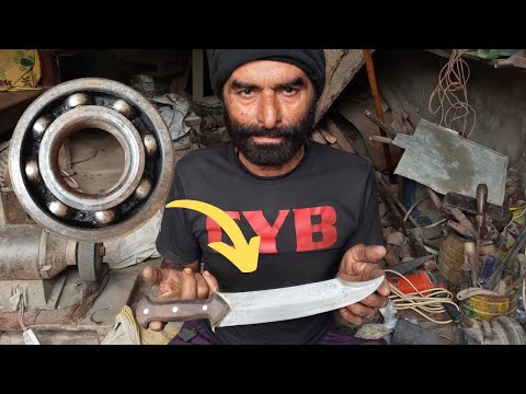 I Forged a Feather Knife from a Completely Rusted Bearing Unbelievable!
