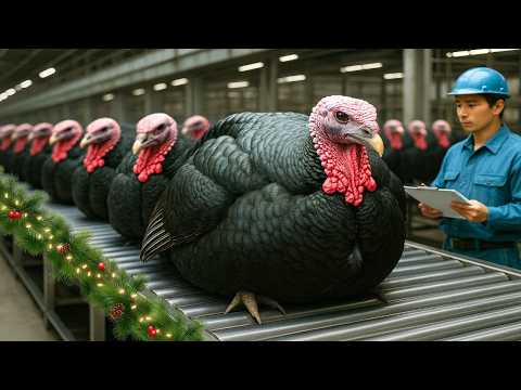 HOW the CHRISTMAS TURKEY is MADE 🦃 HOW the THANKSGIVING TURKEY is PRODUCED 🏭 MEGA FACTORIES