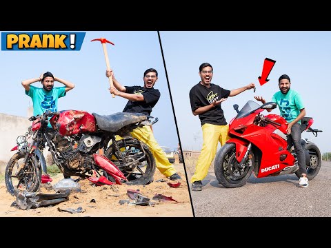 Breaking My Friend's Bike & Gifting Him a Superbike | आज तो सर फूट जाता🤣