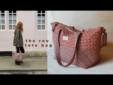 THE ROO TOTE BAG TUTORIAL 🪡 multi pocket zipped tote bag | Rosie Caldwell