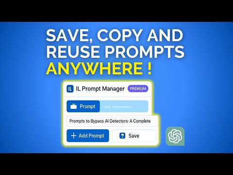ChatGPT & LLM Prompt Saver Chrome Extension