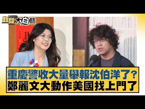 重慶警收大量舉報沈伯洋了？鄭麗文大動作美國找上門了【#新聞大白話】20251109-8｜#謝寒冰 #鄭村棋 #毛嘉慶