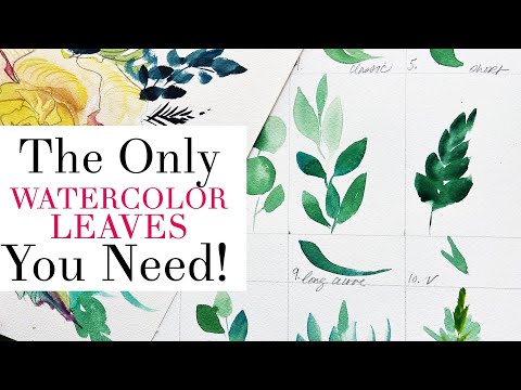 10 Watercolor Leaves I Paint Most Often (Step by Step)
