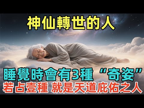 神仙轉世的人，睡覺時會有3種“奇姿”！若占壹種，恭喜妳是天道庇佑之人！