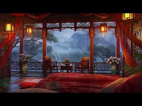 Rainy Night with Chinese Traditional Music | Flute, Guzheng & Erhu for Sleep, Meditation, Relax