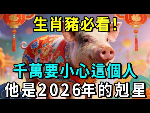生肖豬必看！千萬要小心這個人！他是2026年的剋星！遇見了最好遠離！否則會影響自己的運勢！|生肖密鑰#生肖 #運勢 #風水 #財運 #命理