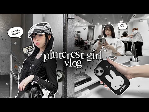 PINTEREST GIRL *realistic* life vlog 📓 new hair/phone, shopping, solo activity, city day, phone tour