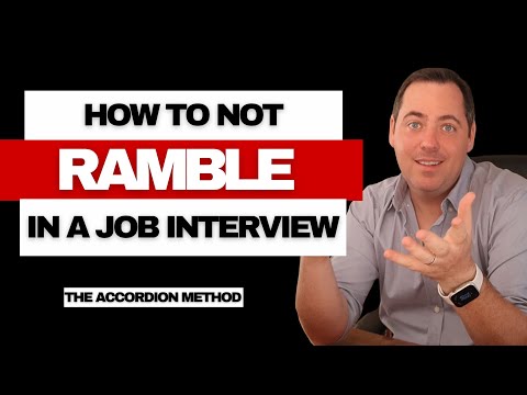 The Accordion Method: How to NOT RAMBLE in a Job Interview #jobinterview #interviewcoaching