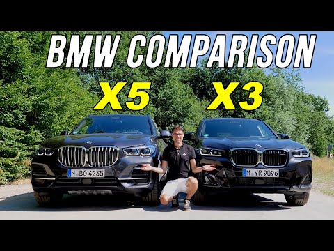 BMW X3 vs BMW X5 car comparison REVIEW - which BMW SUV to buy? X5 40i vs X3 M40i