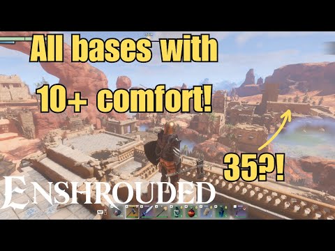 Enshrouded- All base locations with 10+ Comfort built-in!