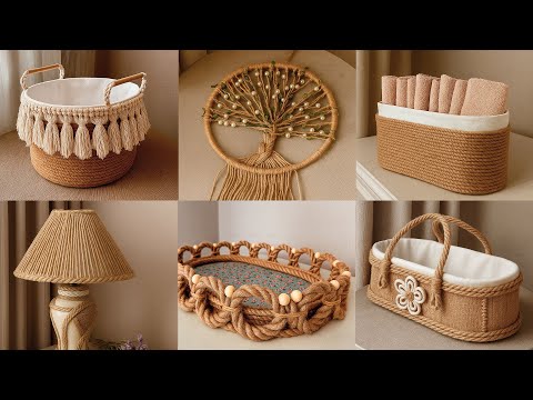 6 INCREDIBLE IDEAS FROM JUTE ROPE! 😍 TRASH TO TREASURE HOME DECOR. DIY
