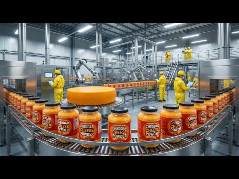 Inside the Largest Modern Cheddar Cheese Powder Factory You've Never Seen Before (Full Process)