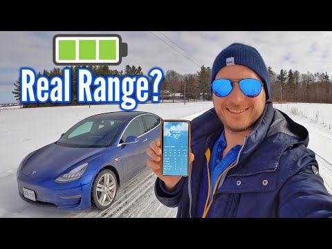 The REAL Range of the TESLA Model 3 in the Cold - The Truth!