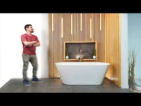 The Bathroom FINALLY looks AMAZING... (LED Feature Wall)