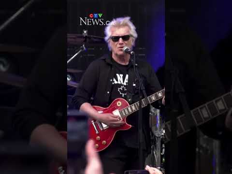 Triumph plays 'Lay It On The Line' in Edmonton ahead of Game 2 of the Stanley Cup Finals