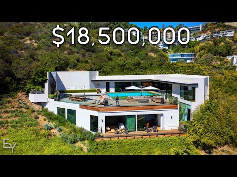 Touring an $18,500,000 Modern Mansion in Hollywood Hills
