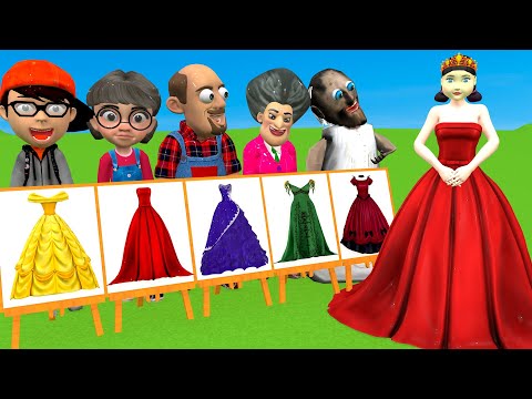 Scary Teacher 3D vs Squid Game: INSANE Most Beautiful Princess Dress! 👗💥 5x Dressing Room Challenge!