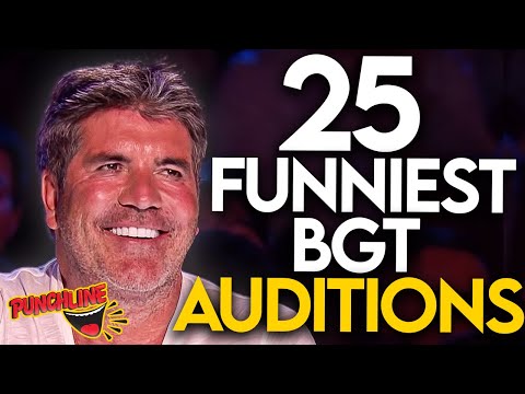 25 FUNNIEST BGT Auditions! Simon Cowell Laughing!