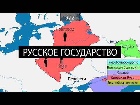 The formation of the Russian state - on the map