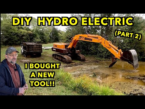 DIY Hydroelectric Part 2: Digging The Pond Deeper & Clearing Woods