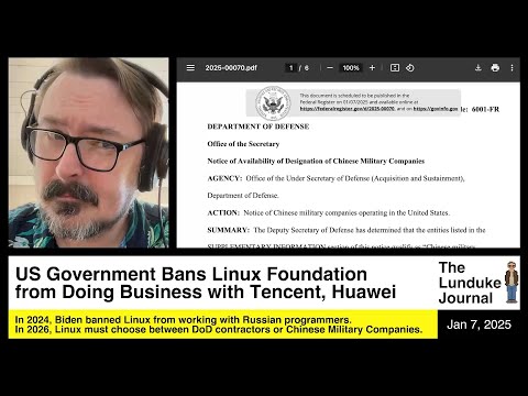 US Government Bans Linux Foundation from Doing Business with Tencent, Huawei